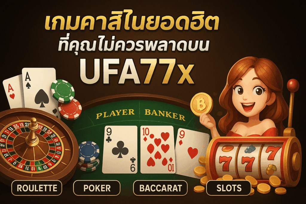 ???? แนะนำเกมคาสิโนยอดฮิตที่คุณไม่ควรพลาดบน UFA77x